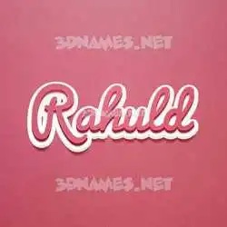 rahuld in Red Scribble style - 3D name wallpaper