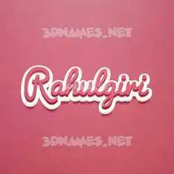 rahulgiri in Red Scribble style - 3D name wallpaper