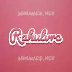 rahulvrc in Red Scribble style - 3D name wallpaper