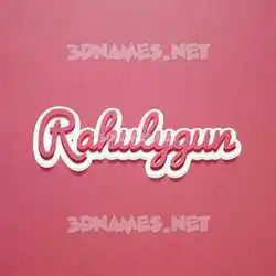 rahulygun in Red Scribble style - 3D name wallpaper