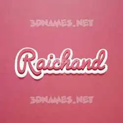 raichand in Red Scribble style - 3D name wallpaper