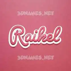 raikel in Red Scribble style - 3D name wallpaper