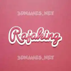 rajaking in Red Scribble style - 3D name wallpaper