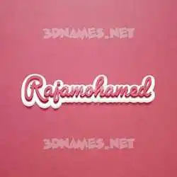 rajamohamed in Red Scribble style - 3D name wallpaper