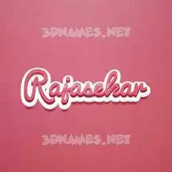 rajasekar in Red Scribble style - 3D name wallpaper