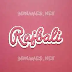 rajbali in Red Scribble style - 3D name wallpaper