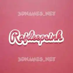 rajdeepsinh in Red Scribble style - 3D name wallpaper