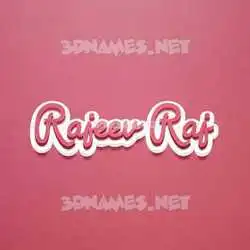 rajeev raj in Red Scribble style - 3D name wallpaper