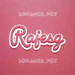 rajesg in Red Scribble style - 3D name wallpaper