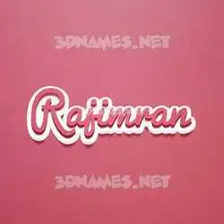 rajimran in Red Scribble style - 3D name wallpaper