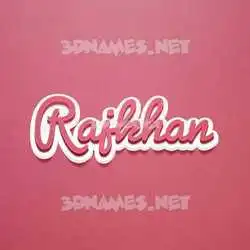 rajkhan in Red Scribble style - 3D name wallpaper