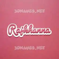 rajkhanna in Red Scribble style - 3D name wallpaper
