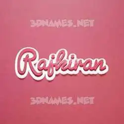 rajkiran in Red Scribble style - 3D name wallpaper