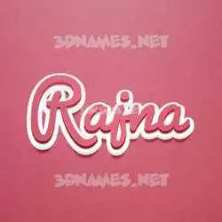 rajna in Red Scribble style - 3D name wallpaper