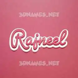 rajneel in Red Scribble style - 3D name wallpaper