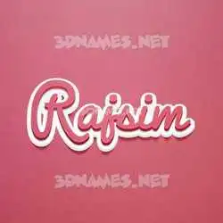 rajsim in Red Scribble style - 3D name wallpaper