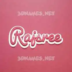 rajsree in Red Scribble style - 3D name wallpaper