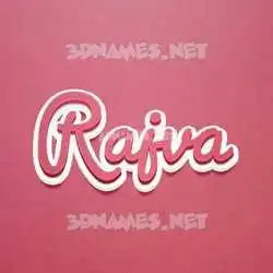 rajva in Red Scribble style - 3D name wallpaper