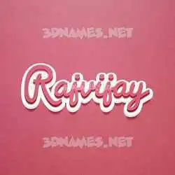 rajvijay in Red Scribble style - 3D name wallpaper