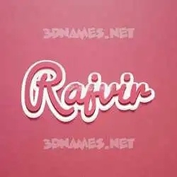 rajvir in Red Scribble style - 3D name wallpaper