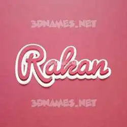 rakan in Red Scribble style - 3D name wallpaper