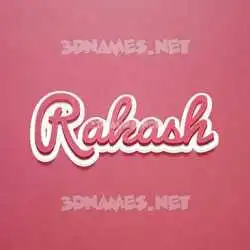 rakash in Red Scribble style - 3D name wallpaper