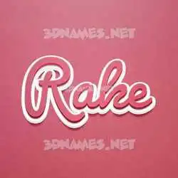 rake in Red Scribble style - 3D name wallpaper