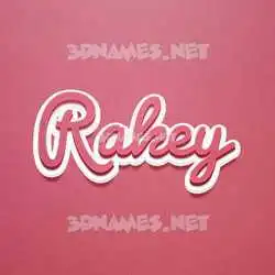 rakey in Red Scribble style - 3D name wallpaper