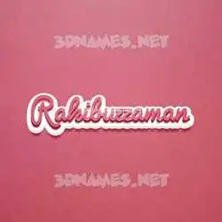 rakibuzzaman in Red Scribble style - 3D name wallpaper