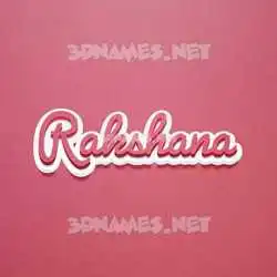 rakshana in Red Scribble style - 3D name wallpaper