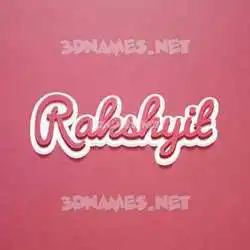 rakshyit in Red Scribble style - 3D name wallpaper
