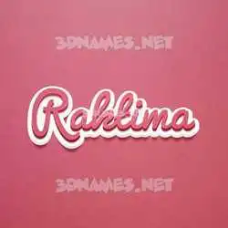 raktima in Red Scribble style - 3D name wallpaper