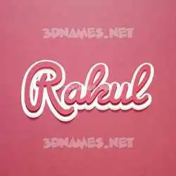rakul in Red Scribble style - 3D name wallpaper