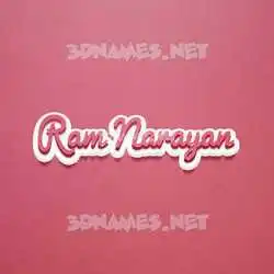 ram narayan in Red Scribble style - 3D name wallpaper