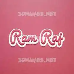 ram raj in Red Scribble style - 3D name wallpaper
