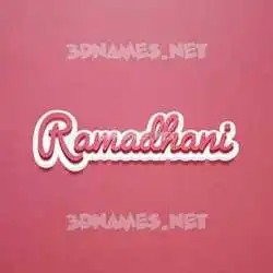 ramadhani in Red Scribble style - 3D name wallpaper