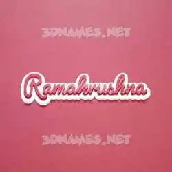 ramakrushna in Red Scribble style - 3D name wallpaper