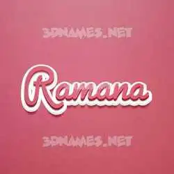 ramana in Red Scribble style - 3D name wallpaper