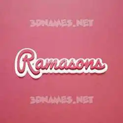 ramasons in Red Scribble style - 3D name wallpaper