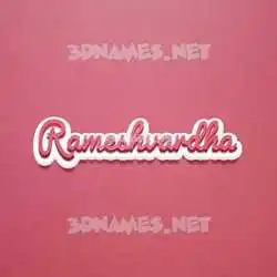 rameshvardha in Red Scribble style - 3D name wallpaper