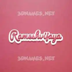rameshvijaya in Red Scribble style - 3D name wallpaper