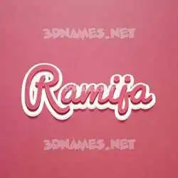 ramija in Red Scribble style - 3D name wallpaper