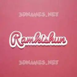 ramkishun in Red Scribble style - 3D name wallpaper