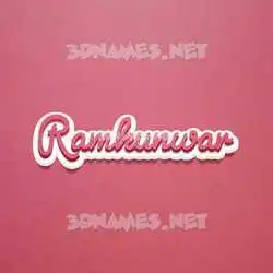 ramkunwar in Red Scribble style - 3D name wallpaper