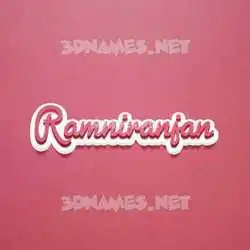 ramniranjan in Red Scribble style - 3D name wallpaper