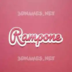 rampone in Red Scribble style - 3D name wallpaper