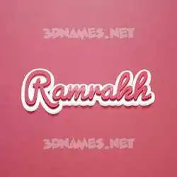 ramrakh in Red Scribble style - 3D name wallpaper