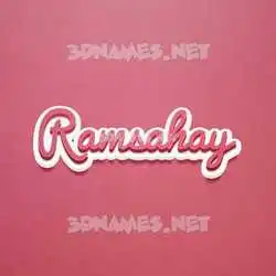 ramsahay in Red Scribble style - 3D name wallpaper