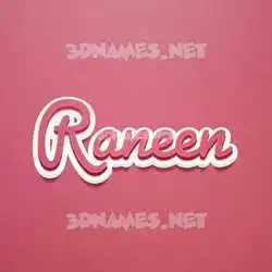 raneen in Red Scribble style - 3D name wallpaper