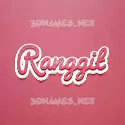ranggit in Red Scribble style - 3D name wallpaper